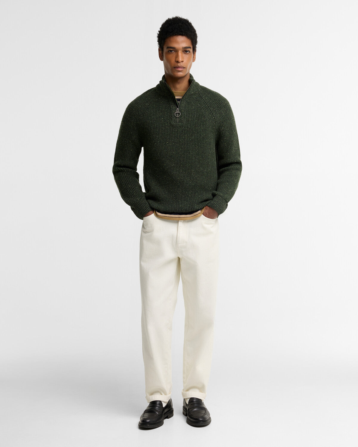 Barbour Essentials Fleck Half Zip Jumper