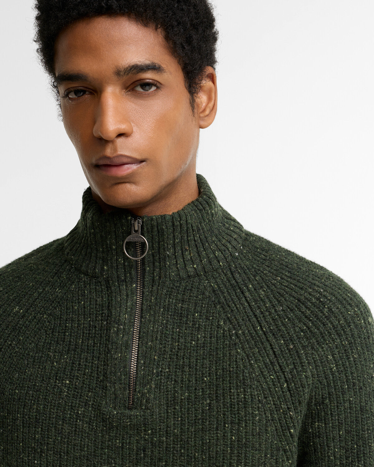 Barbour Essentials Fleck Half Zip Jumper