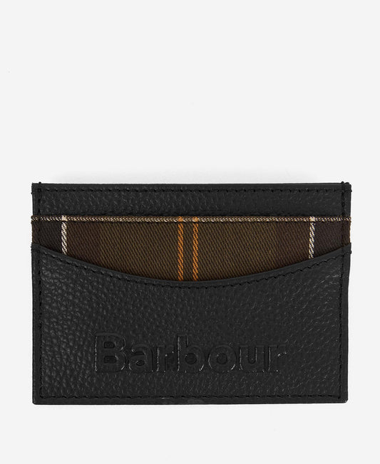 Barbour Debossed Logo Card Holder - Classic Black