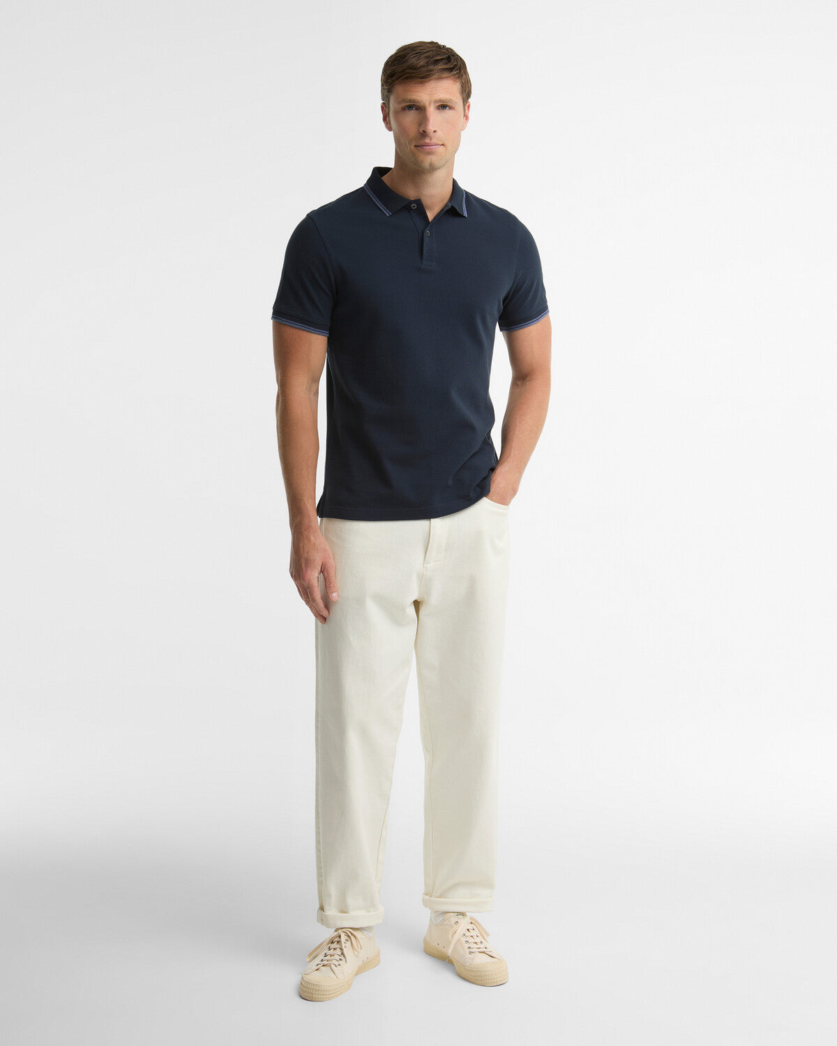 Barbour Lunan Tartan Trimmed Tailored Polo Shirt