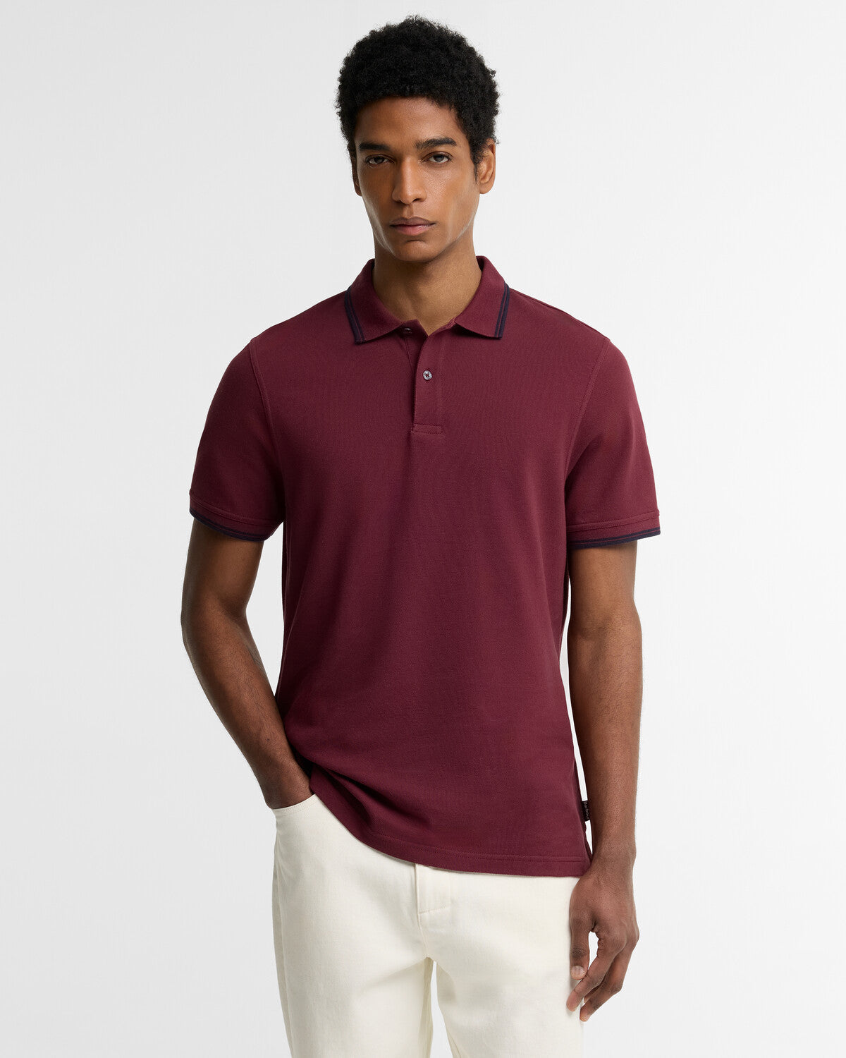 Barbour Lunan Tartan Trimmed Tailored Polo Shirt