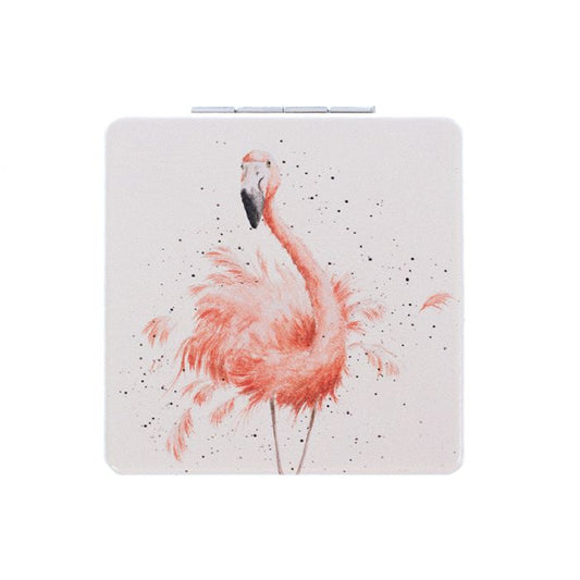 Wrendale Pretty in Pink Flamingo Compact Mirror