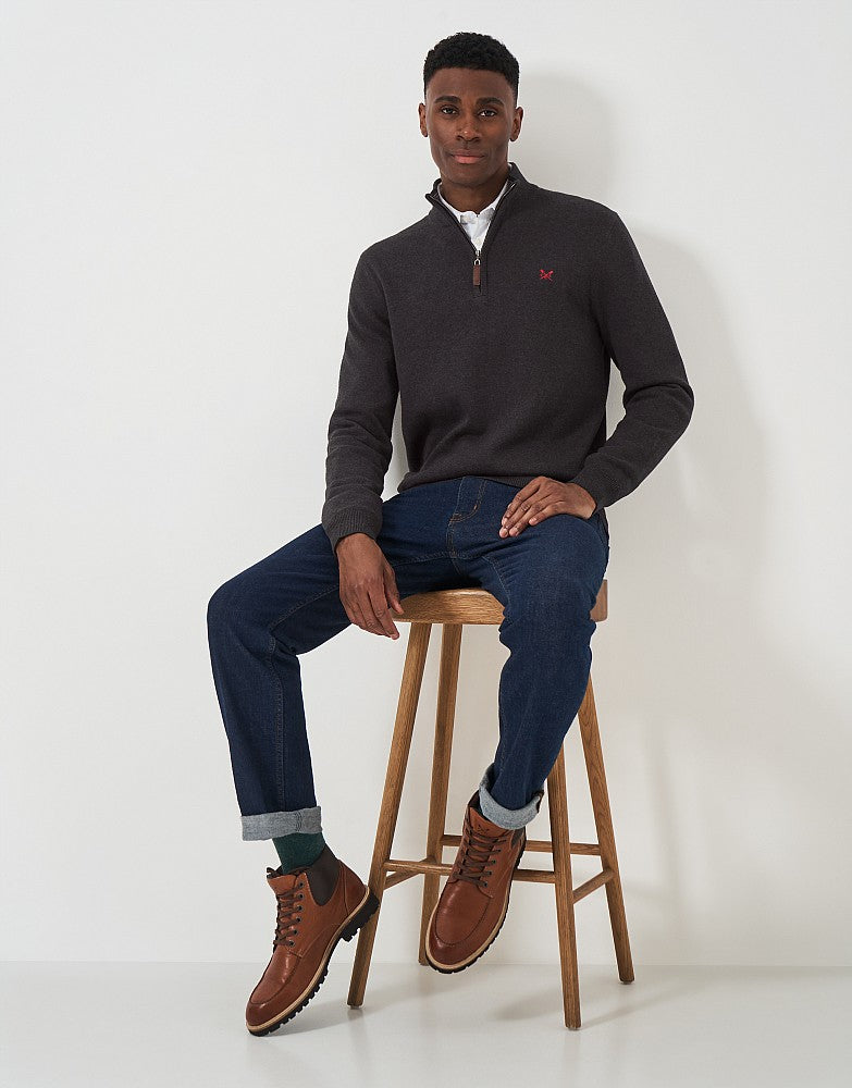Crew Clothing Classic Half Zip Knit Jumper