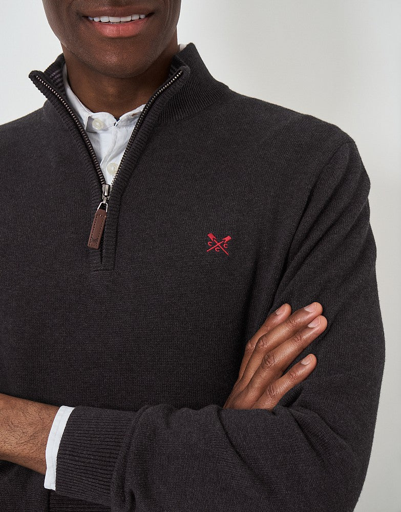 Crew Clothing Classic Half Zip Knit Jumper