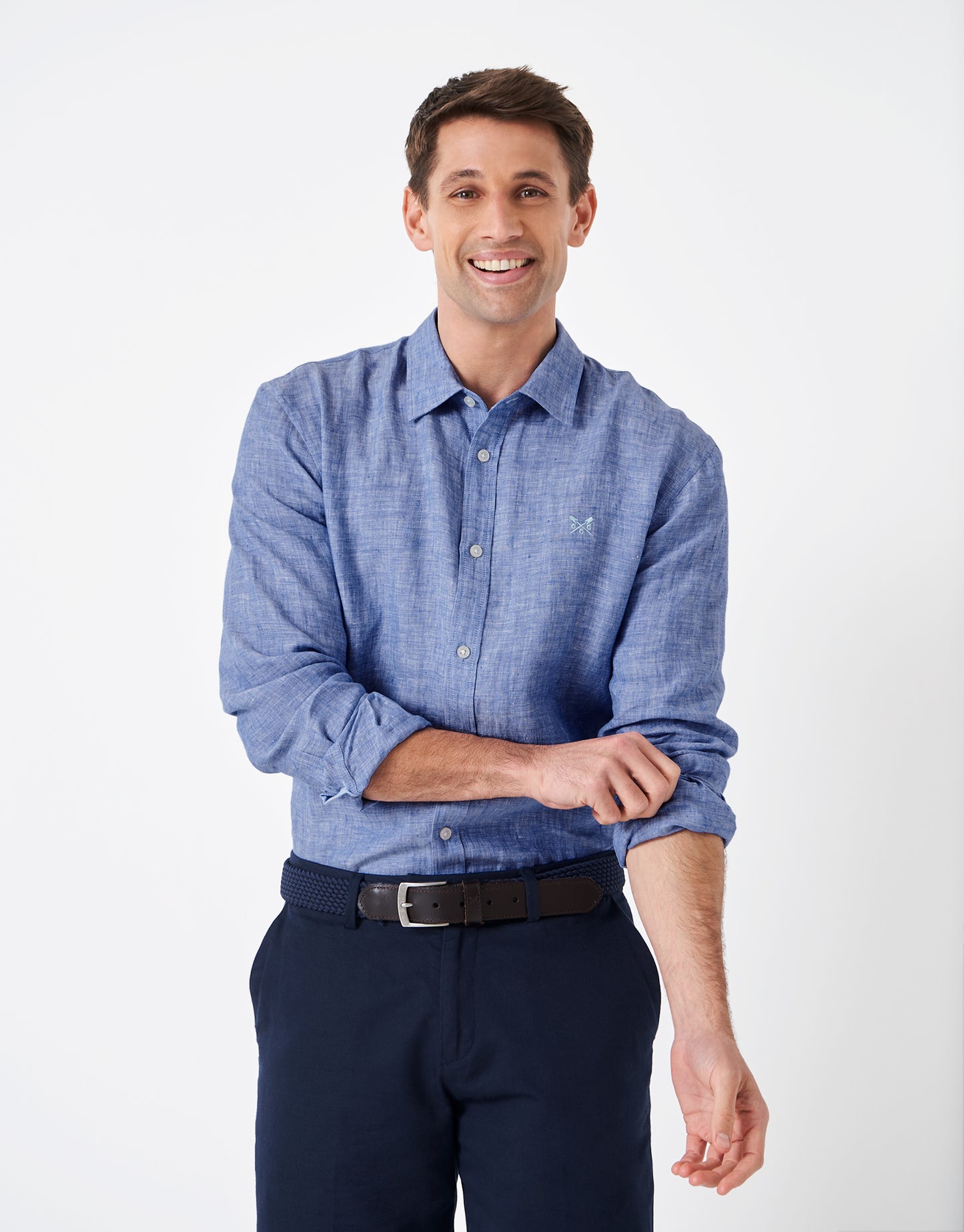 Crew Clothing Long-Sleeve Linen Shirt