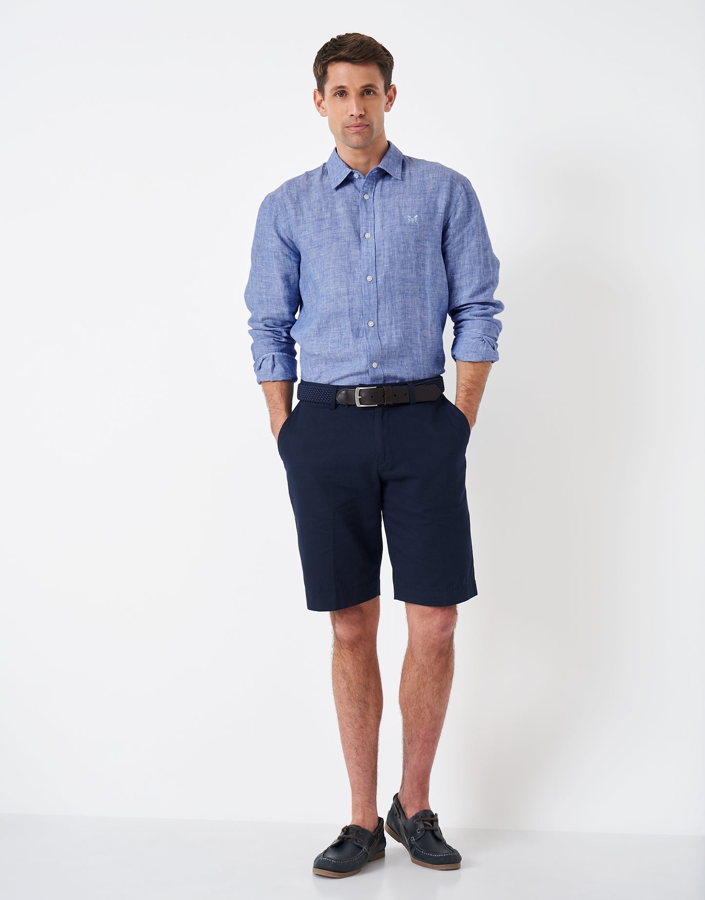 Crew Clothing Long-Sleeve Linen Shirt