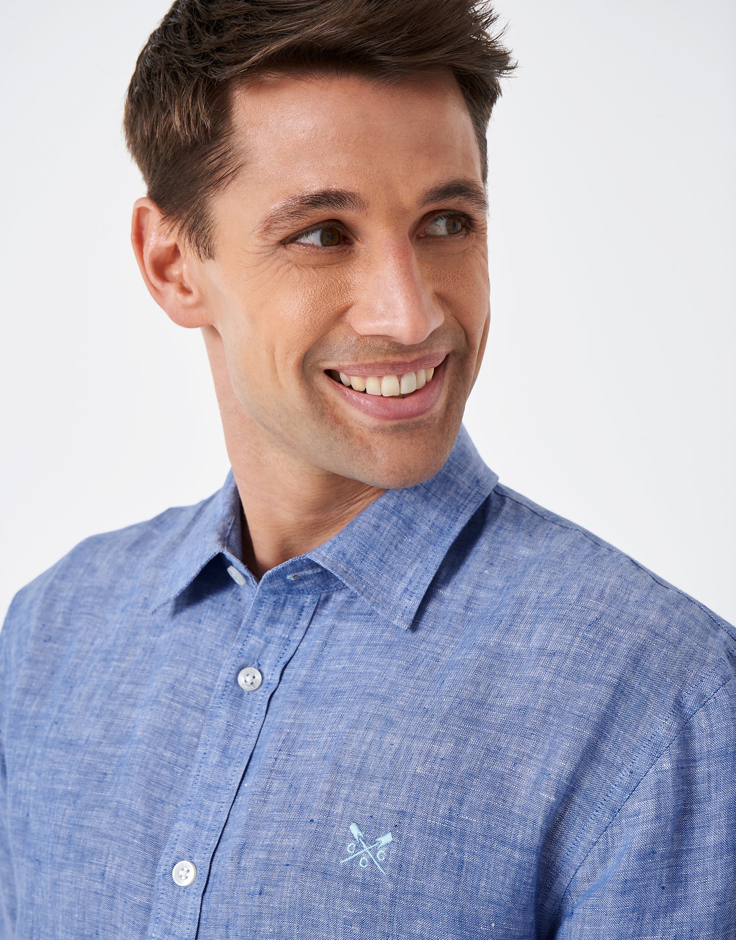 Crew Clothing Long-Sleeve Linen Shirt