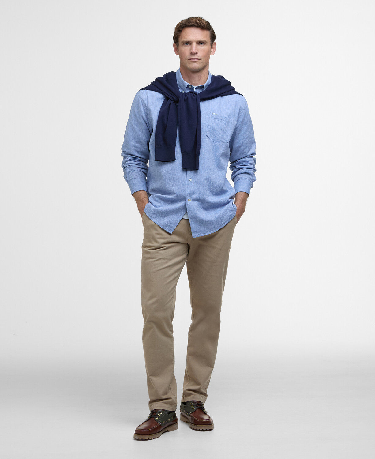 Barbour Nelson Linen Blend Regular Fit Shirt