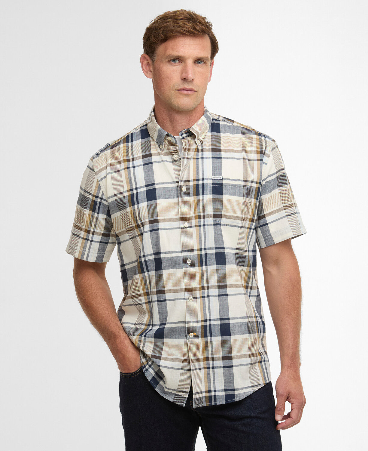 Barbour Swinfell Short-Sleeve Shirt in Russet