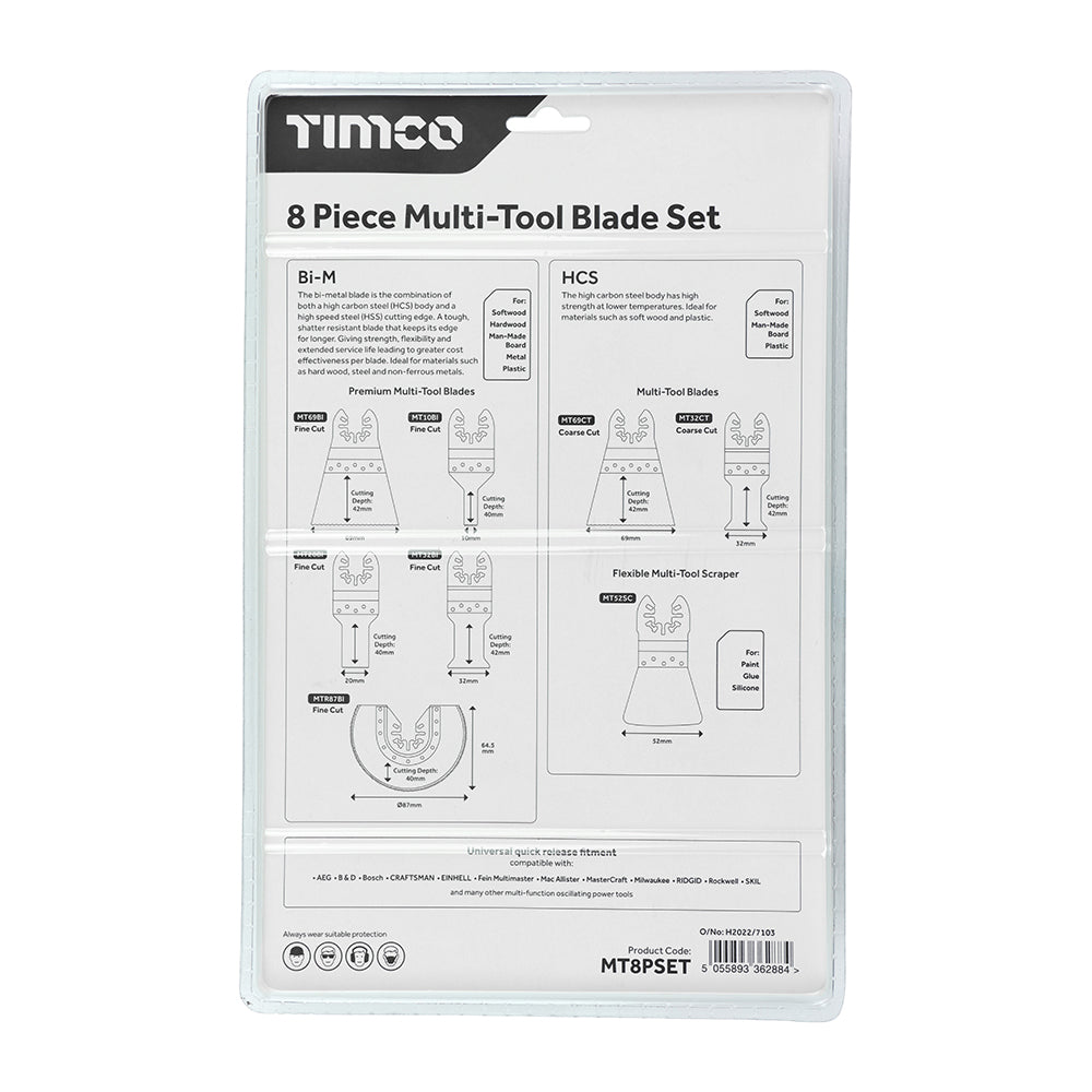 TIMCO Multi Tool Cutter Set 8pce