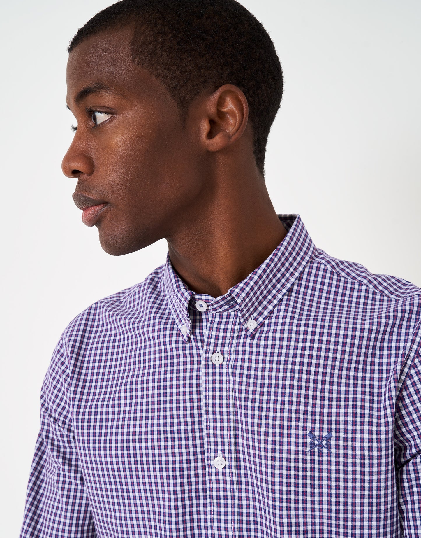 Crew Clothing Jasper Washed Poplin Check Shirt