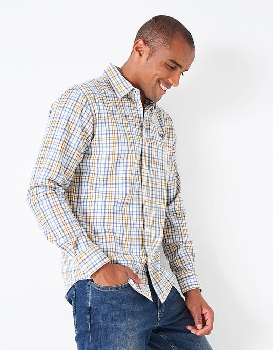Crew Clothing Birxton Marl Tartan Check Casual Fit Shirt