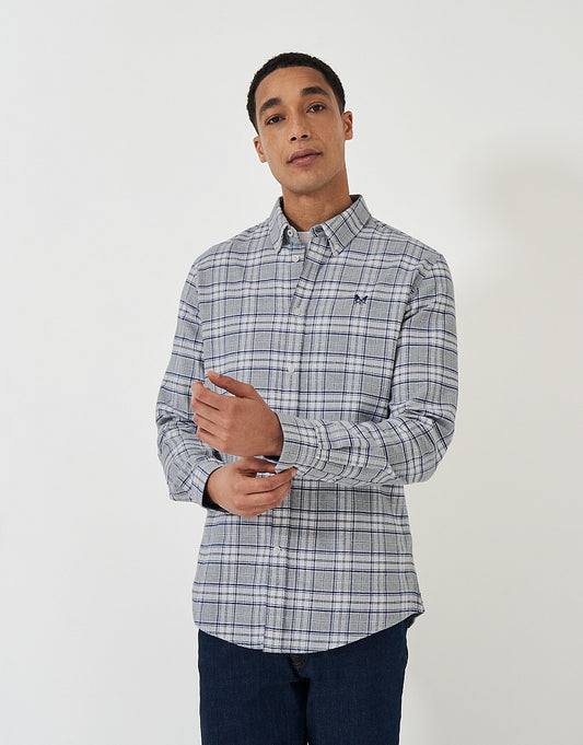 Crew Clothing Anderson Marl Flannel Check Shirt