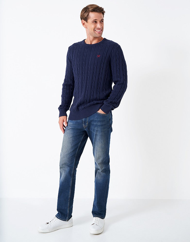 Crew Clothing Oarsman Cable Crew Neck Jumper