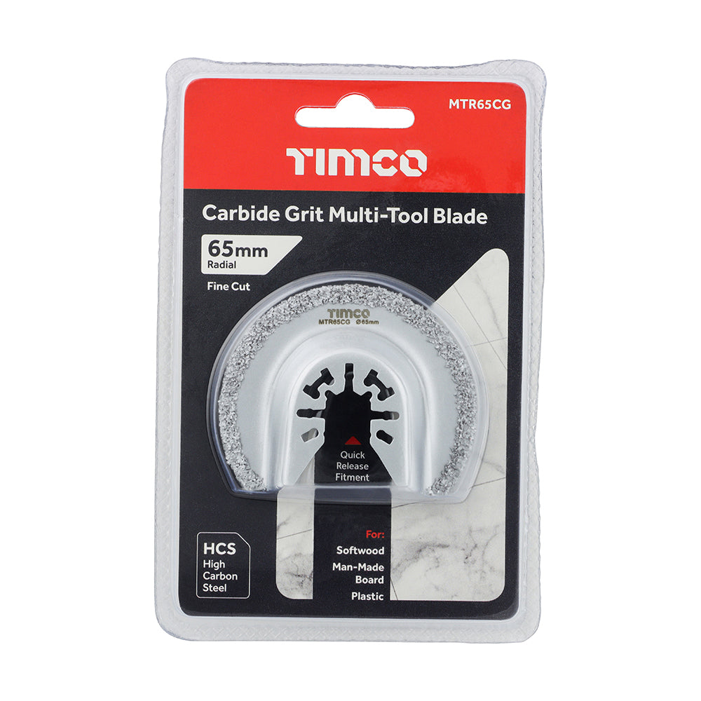 Multi-Tool Blade - Radial Grit - For Tiles 65mm