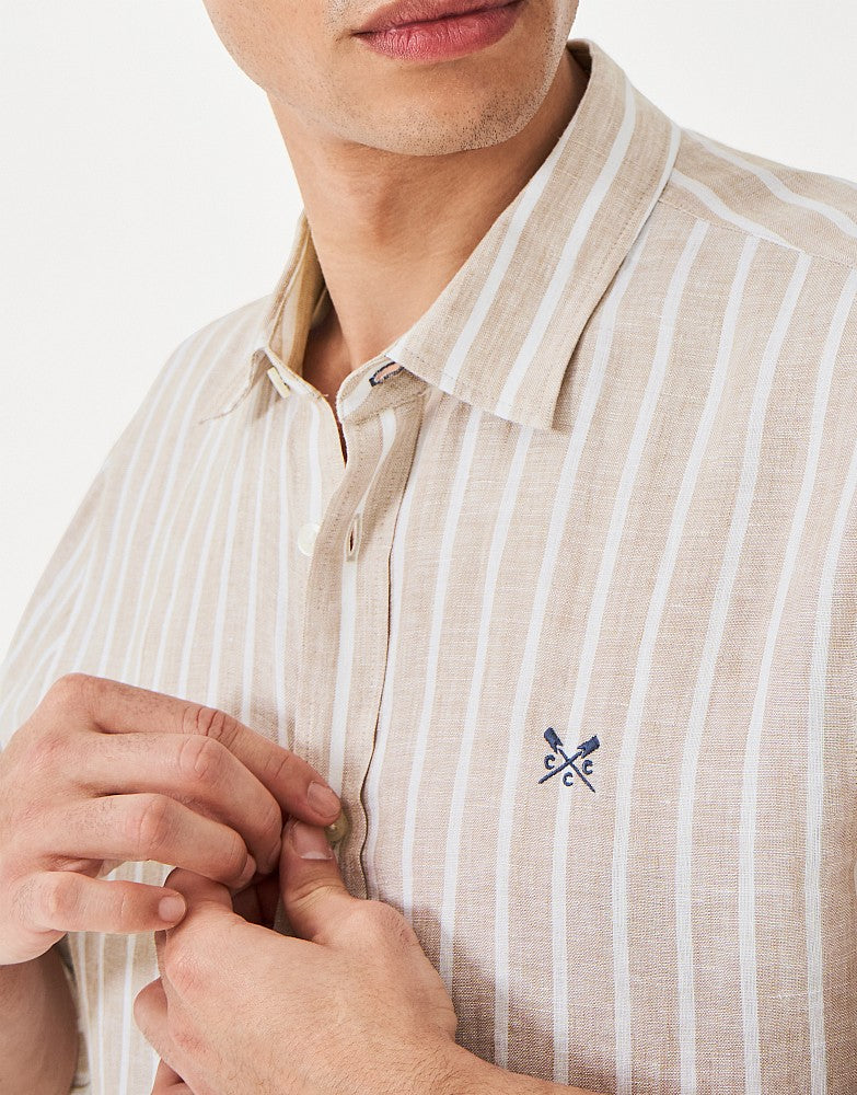 Crew Clothing Miles Stripe Linen Shirt