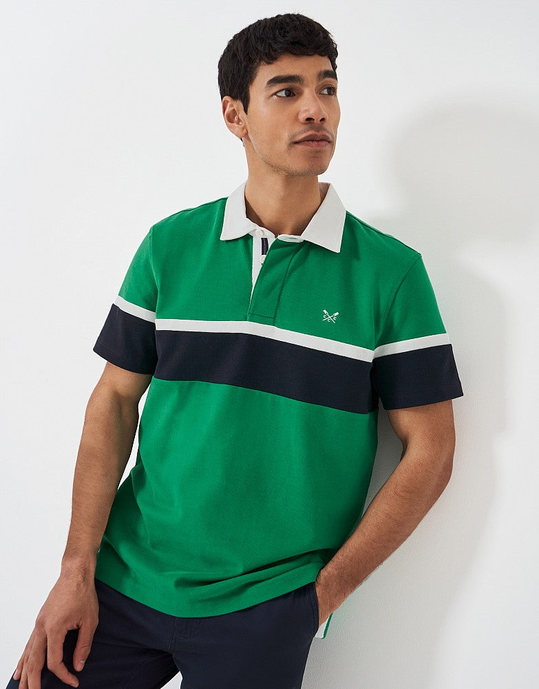 Crew Clothing Short Sleeve Stripe Rugby Shirt