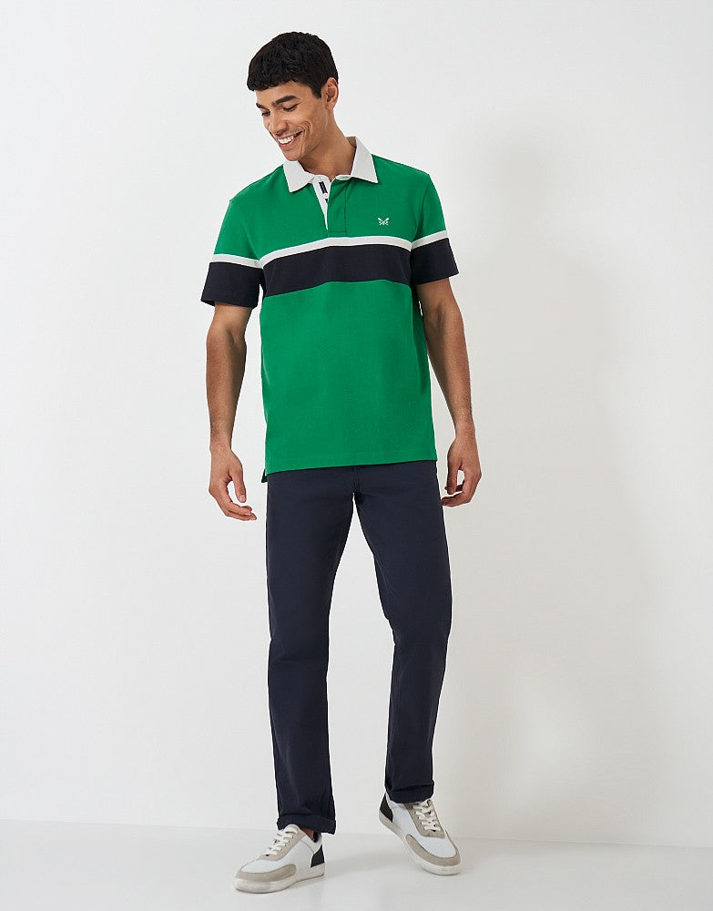 Crew Clothing Short Sleeve Stripe Rugby Shirt