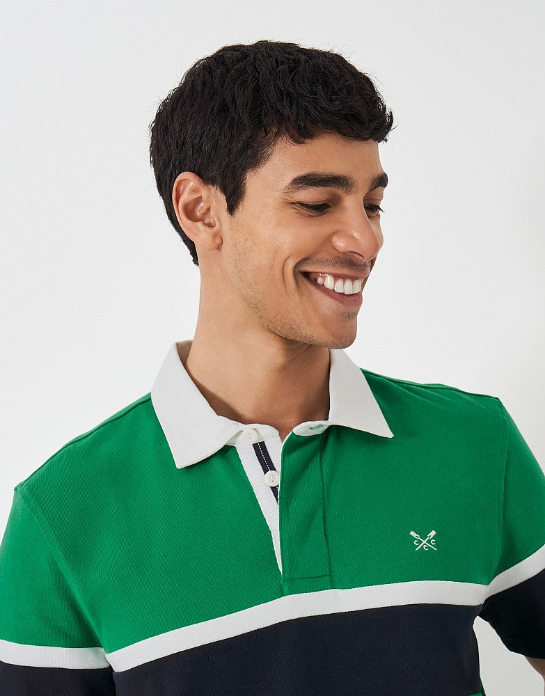 Crew Clothing Short Sleeve Stripe Rugby Shirt