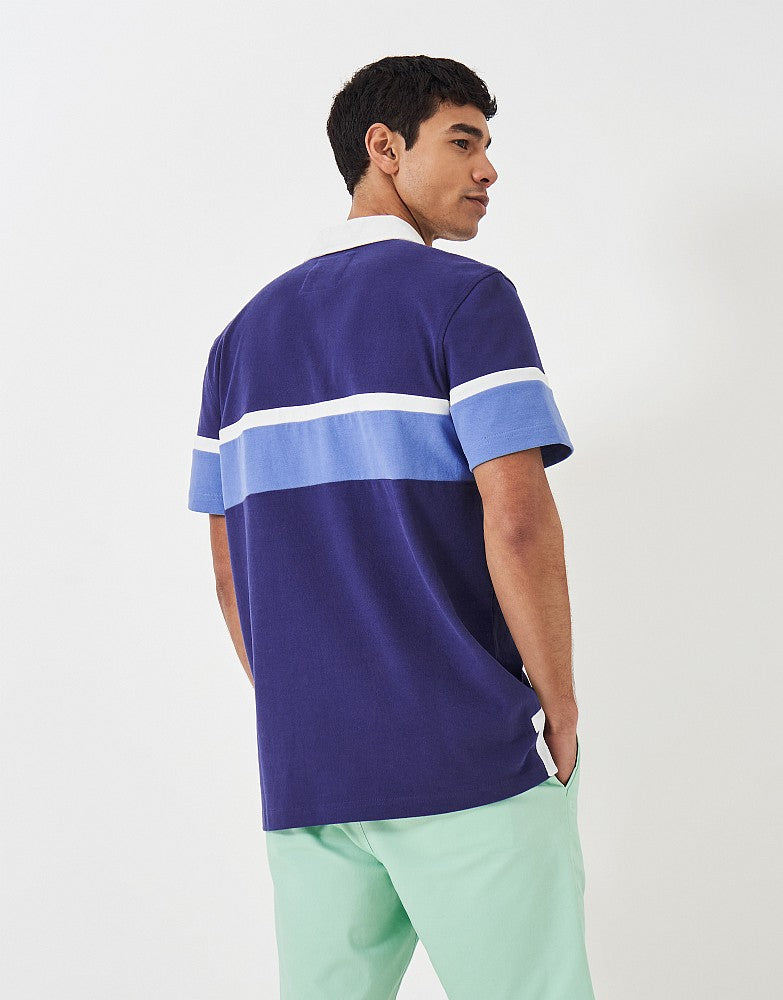 Crew Clothing Short Sleeve Stripe Rugby Shirt