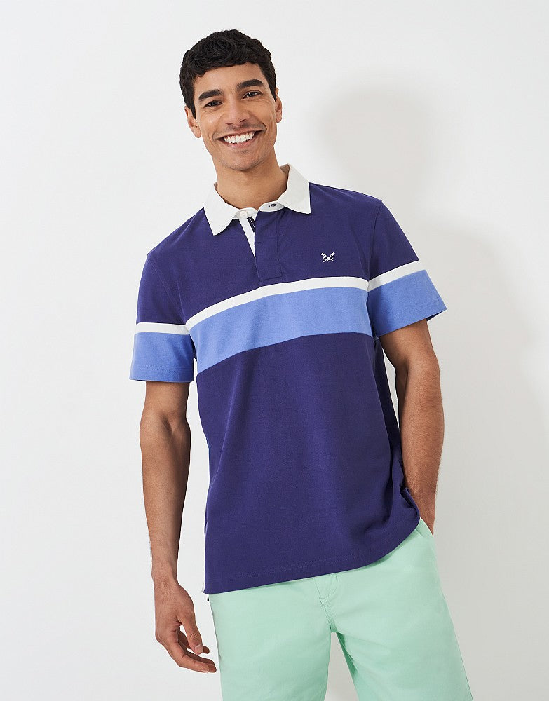 Crew Clothing Short Sleeve Stripe Rugby Shirt