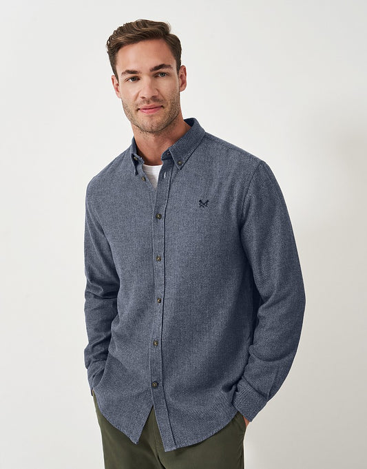 Crew Clothing Herringbone Cotton Flannel Shirt