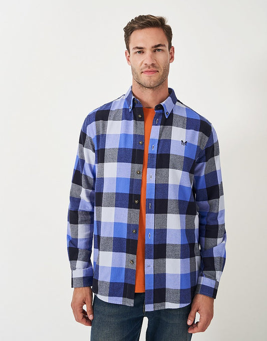 Crew Clothing Buffalo Check Brushed Cotton Flannel Shirt