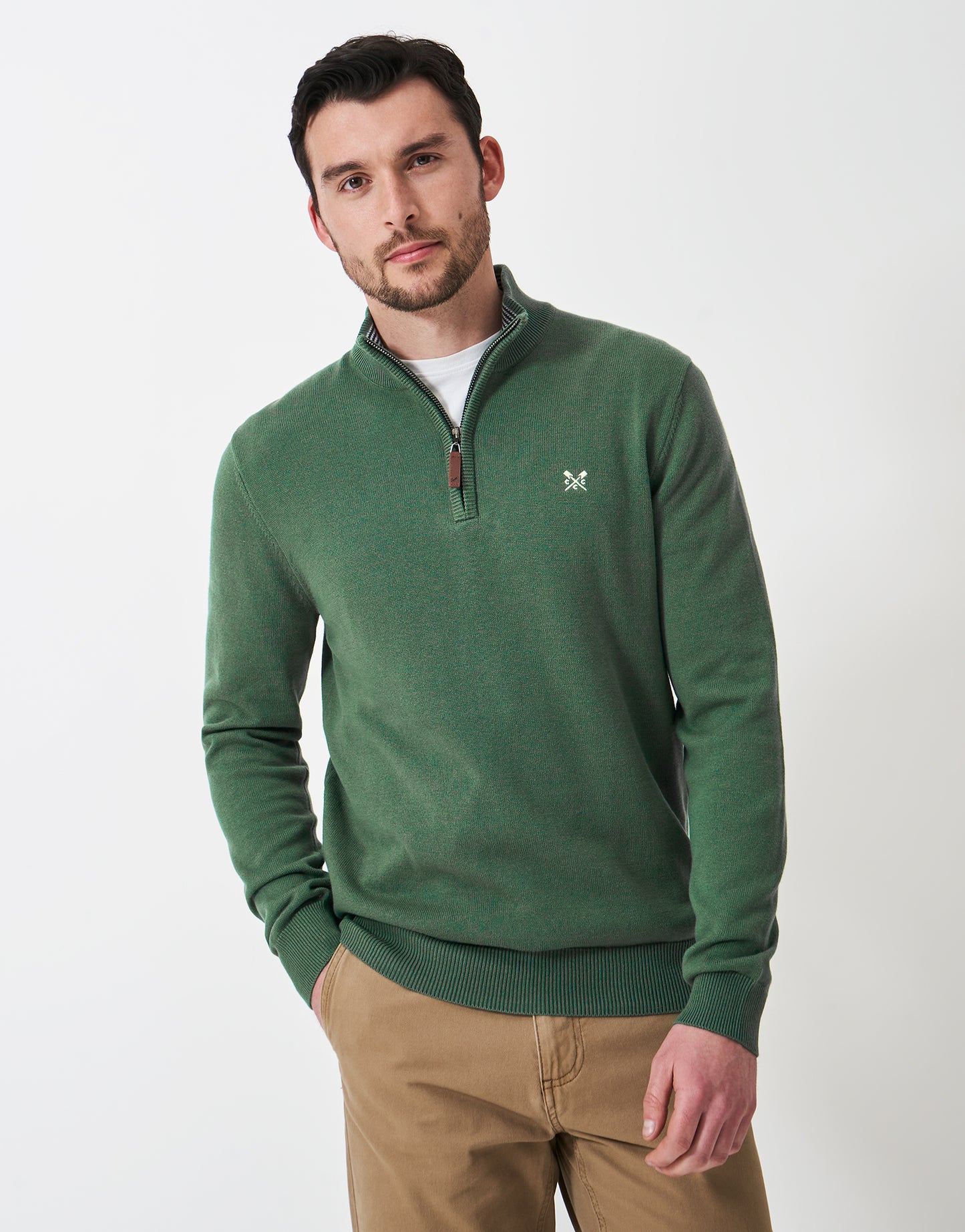 Crew Clothing Organic Classic Half Zip Jumper