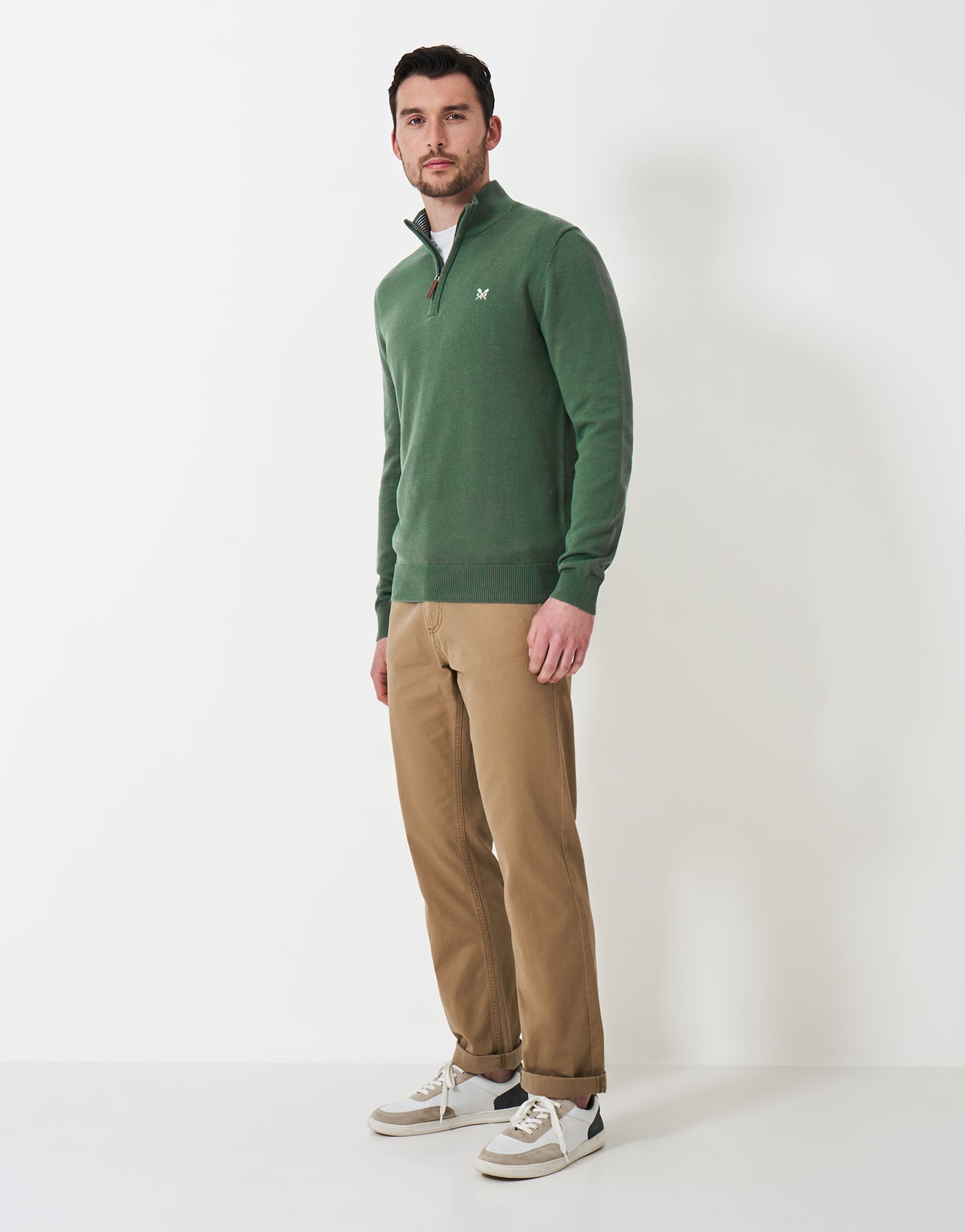 Crew Clothing Organic Classic Half Zip Jumper