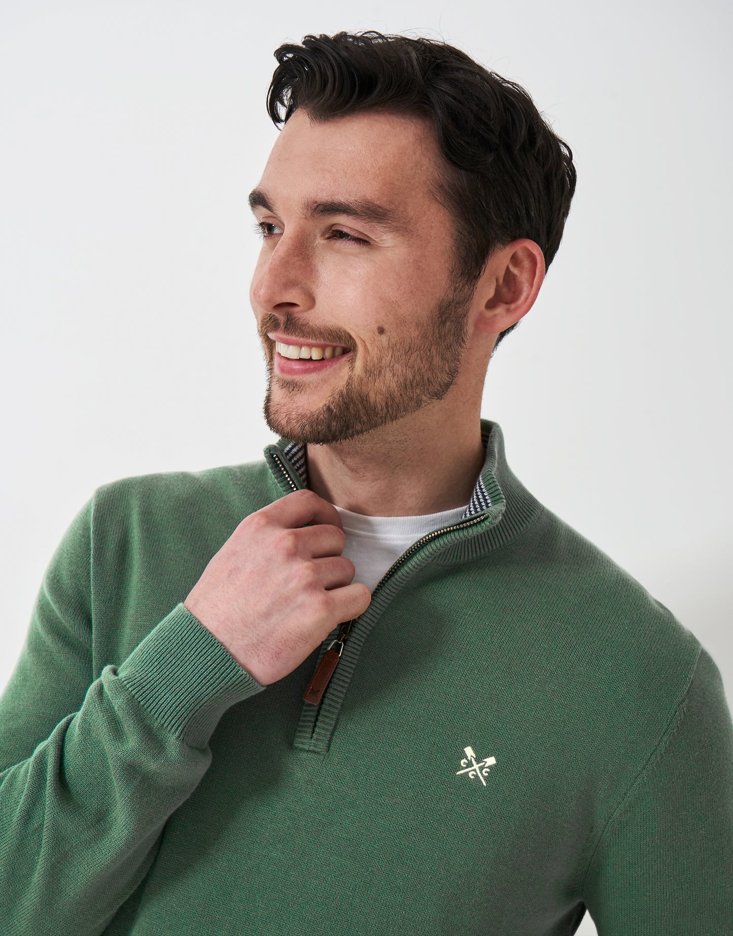 Crew Clothing Organic Classic Half Zip Jumper