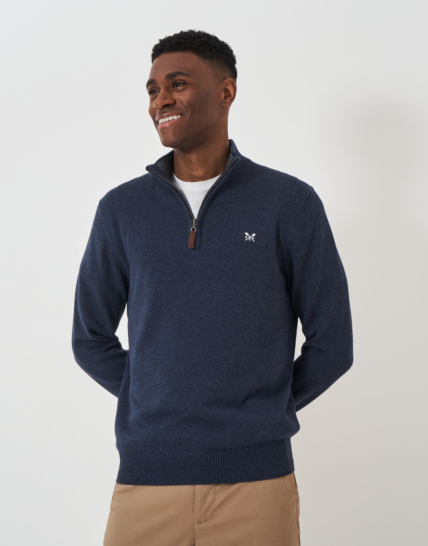 Crew Clothing Organic Classic Half Zip Jumper