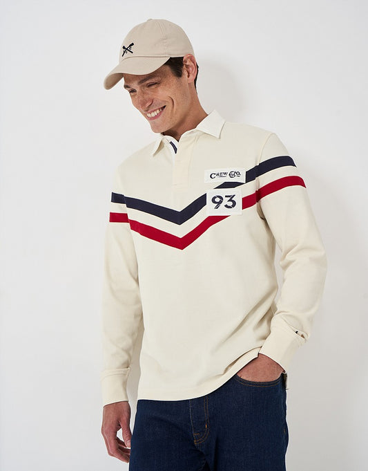 Crew Clothing Double V Stripe Rugby Shirt