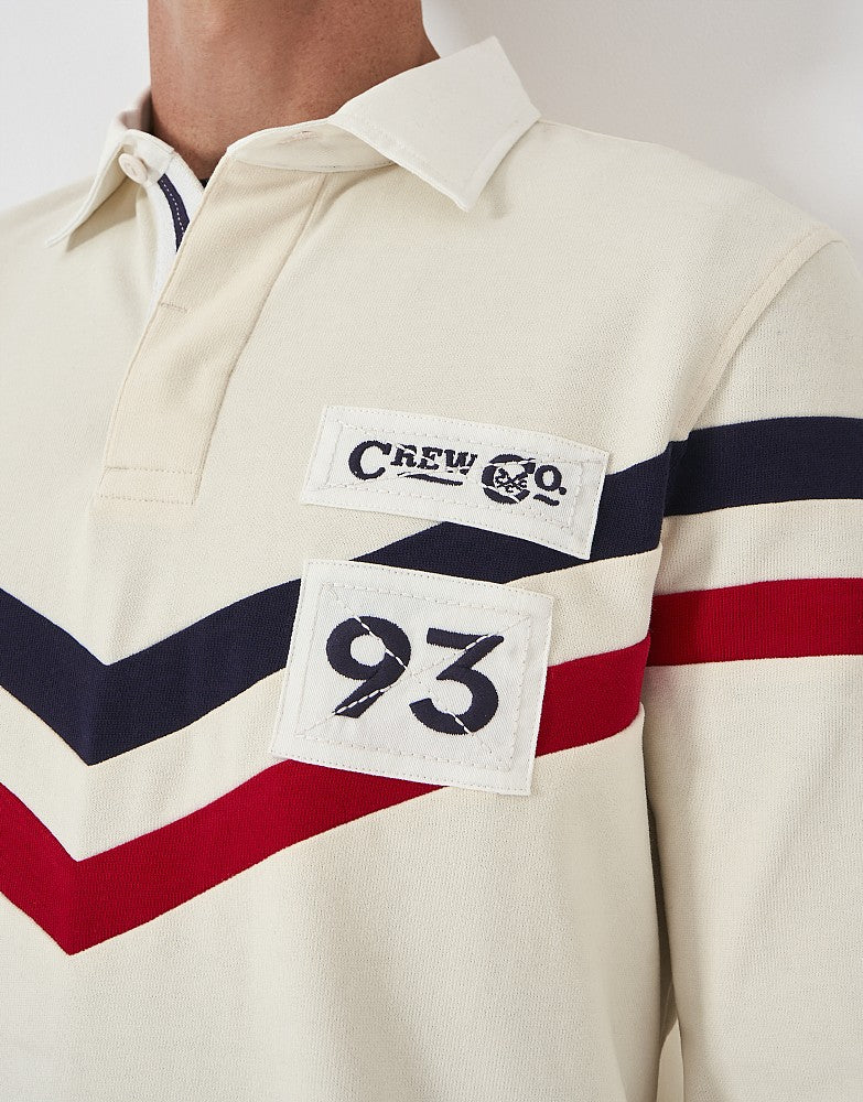 Crew Clothing Double V Stripe Rugby Shirt