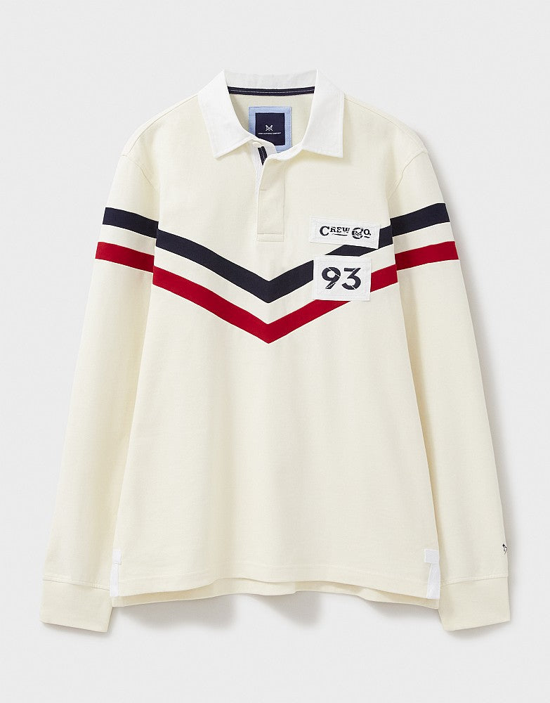 Crew Clothing Double V Stripe Rugby Shirt