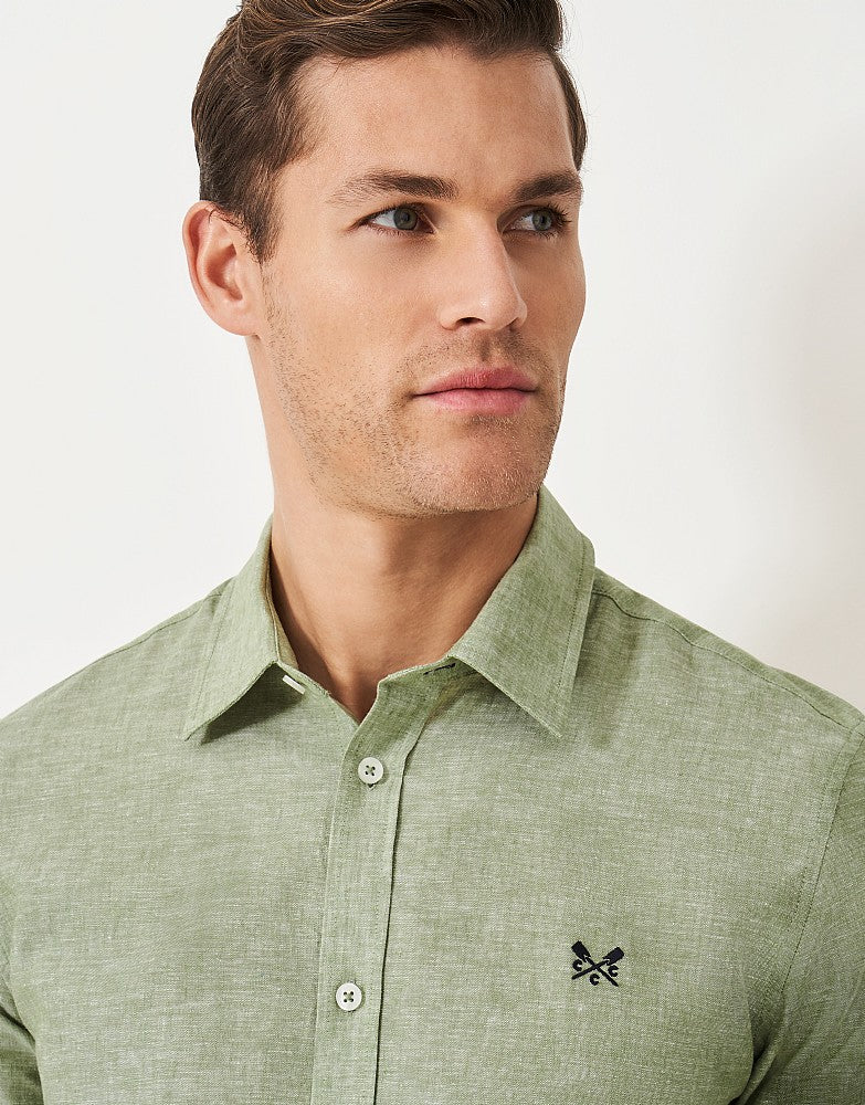 Crew Clothing Long-Sleeve Linen Shirt