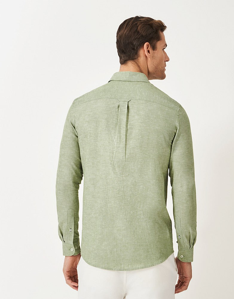 Crew Clothing Long-Sleeve Linen Shirt