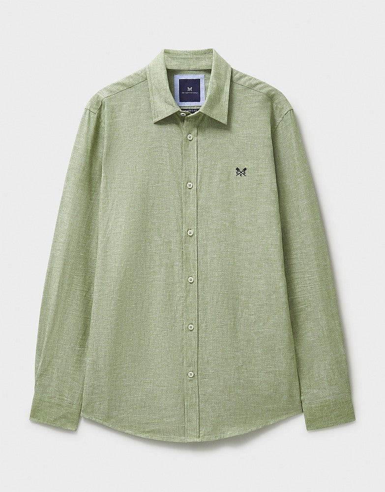 Crew Clothing Long-Sleeve Linen Shirt