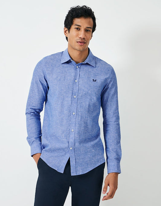Crew Clothing Long-Sleeve Linen Shirt