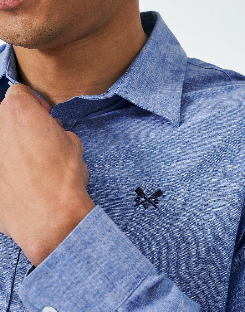 Crew Clothing Long-Sleeve Linen Shirt