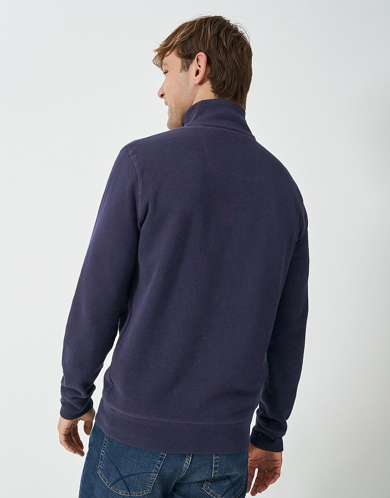 Crew Clothing French Rib Half Zip Sweatshirt