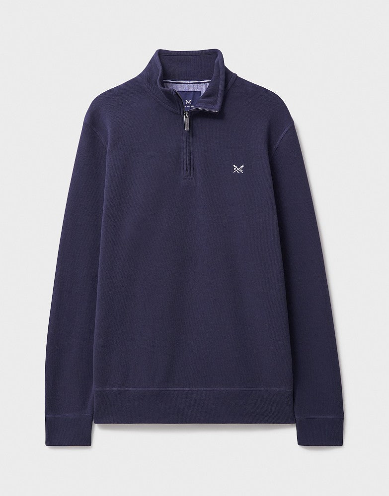 Crew Clothing French Rib Half Zip Sweatshirt