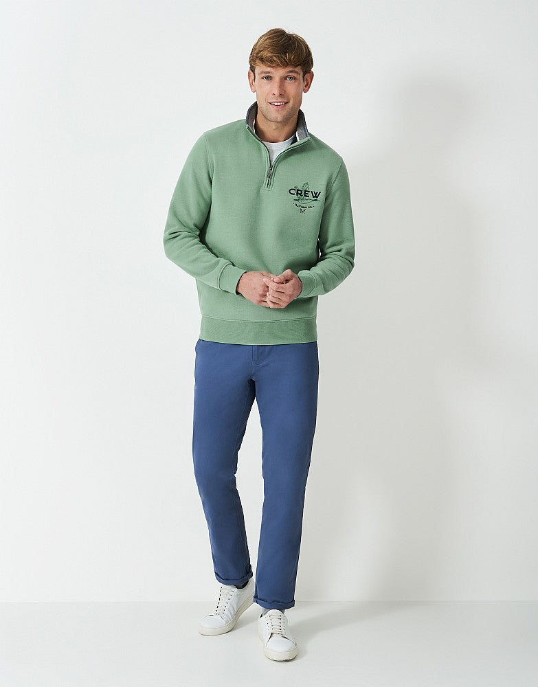 Crew Clothing Duck Print Half Zip Sweatshirt