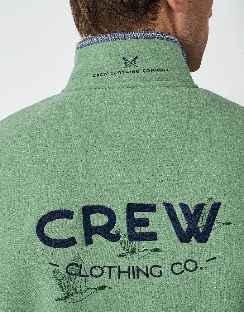 Crew Clothing Duck Print Half Zip Sweatshirt