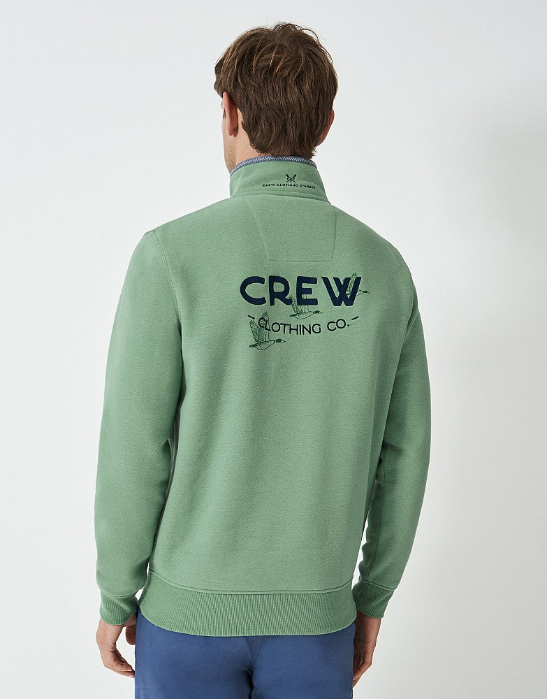 Crew Clothing Duck Print Half Zip Sweatshirt