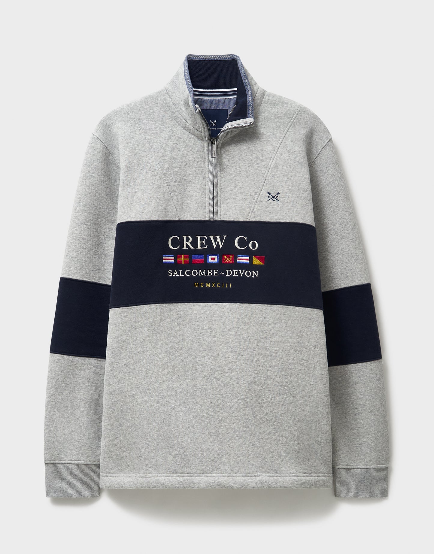 Crew Clothing Cut & Sew Graphic Half Zip Sweatshirt