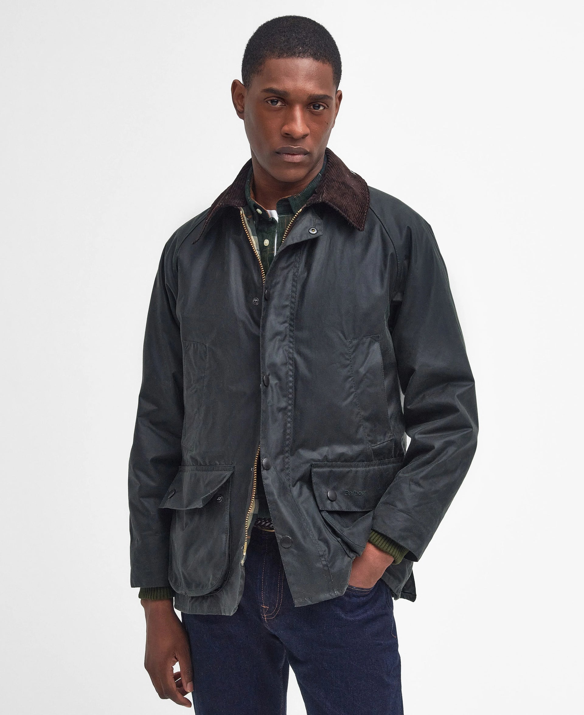 Barbour Bedale Wax Jacket Sage Green Navy – Sam Turner Sons