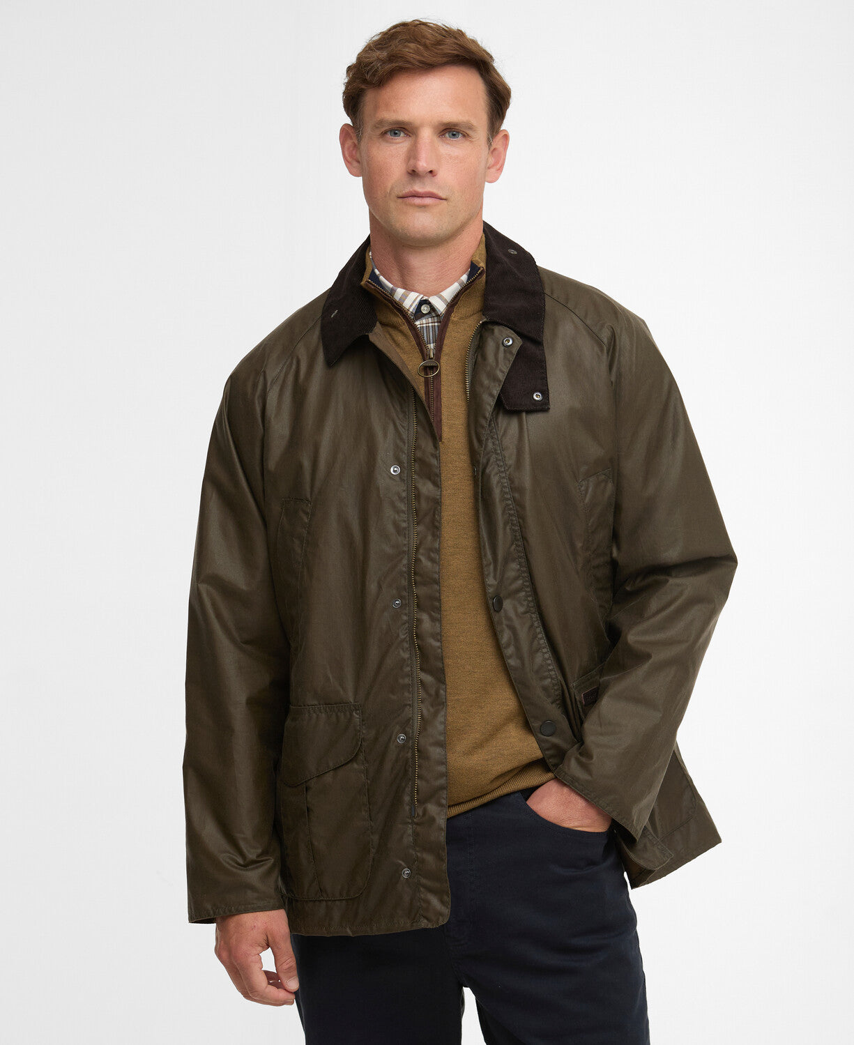 Barbour Stratford Wax Jacket in Beech