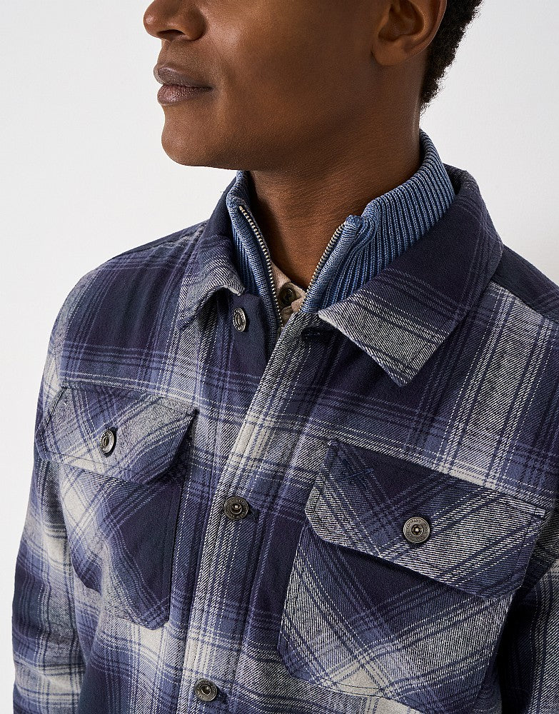 Crew Clothing Borg Lined Check Flannel Shacket