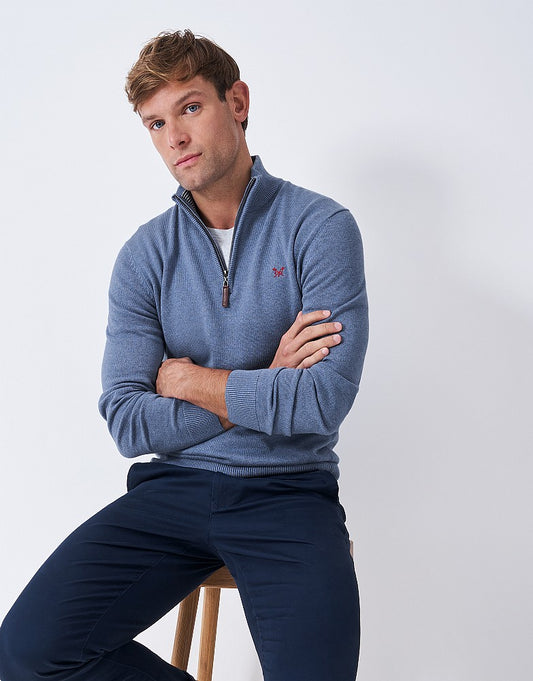 Crew Clothing Organic Classic Half Zip Jumper