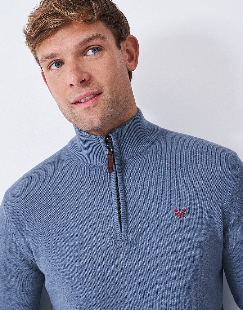 Crew Clothing Organic Classic Half Zip Jumper